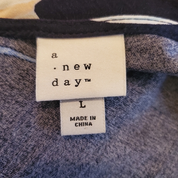 A New Day Large Blue Floral Sleeveless Maxi Dress - Picture 2 of 3